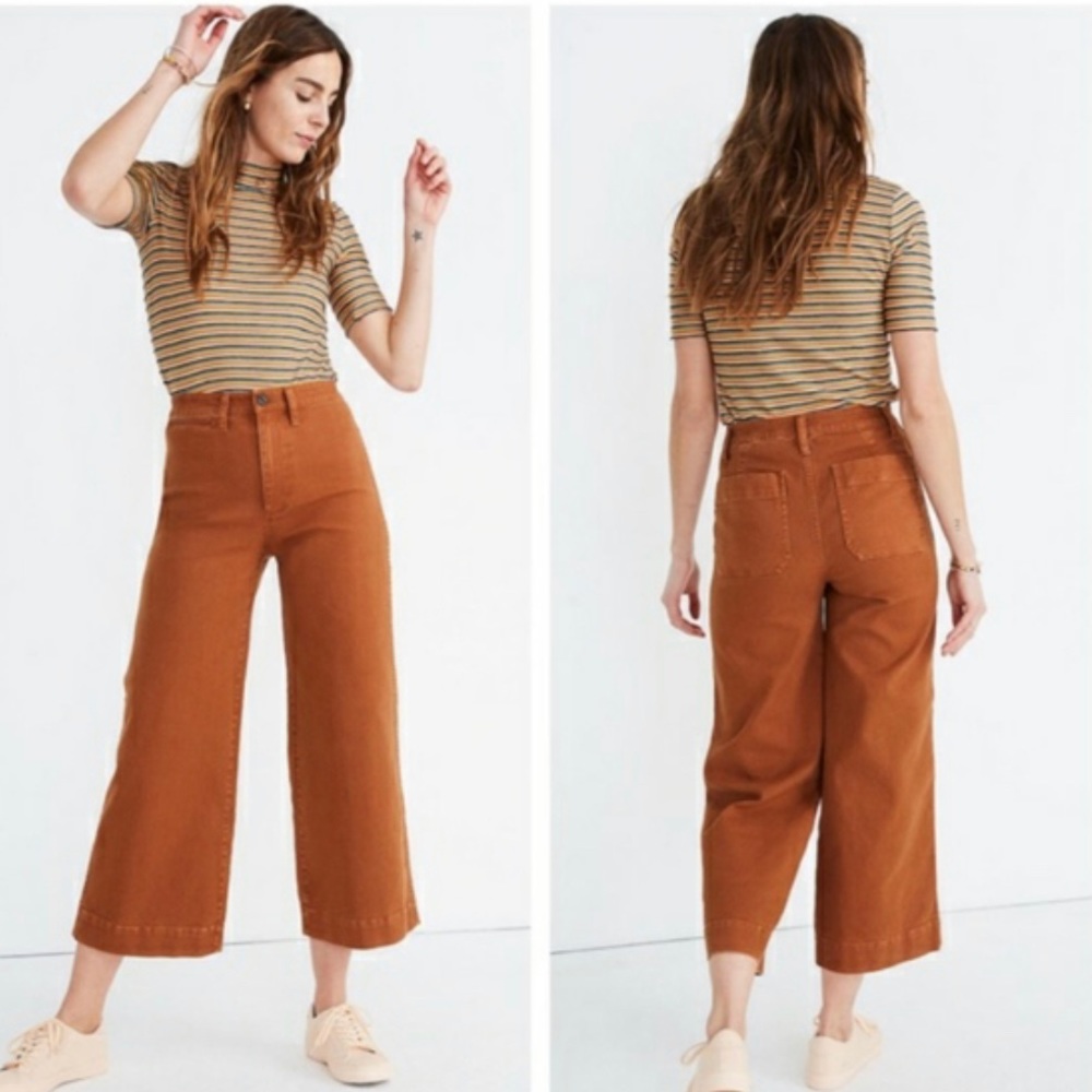 Madewell Emmett Wide- Leg Crop Pants